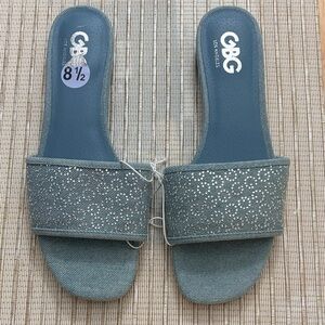 GBG Los Angeles Women's Teal Slide Sandals